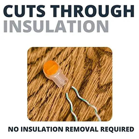 Heavy Duty Presslok Connectors And Splice Terminals 5000 Pack Solvent Resistant Wire Crimps on wooden surface.