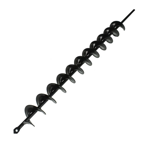Black 2 Inch By 24 Inch Planting Auger Drill Bit For Garden Earth Digging Fits Three Eighths Inch Hex Drive Drills