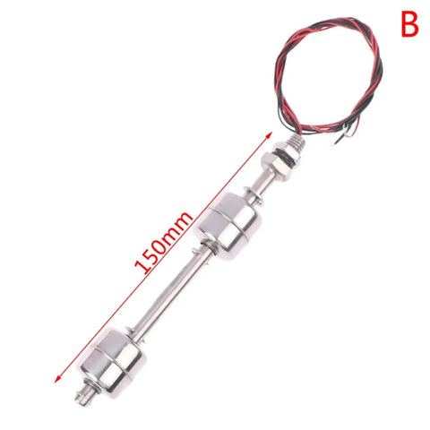 Double Ball Float Switch Water Level Sensor For Pools And Tanks With 100 150 200 250 300 350 400mm Options Dual Ball Float Mechanism Easy Install Liquid Level Monitoring Controller For Reliable No Fuss Water Management., 150mm stainless steel float switch with wired cable for tank water level monitoring