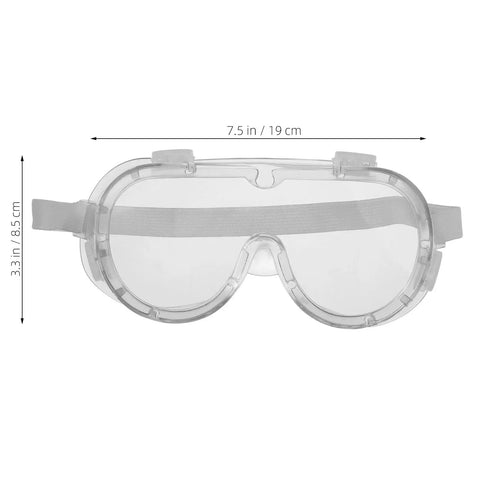 Badass Protective Safety Goggles With Anti Fog Clarity And Scratch Resistant Lenses, clear polycarbonate, 7.5 in wide, for construction tasks.