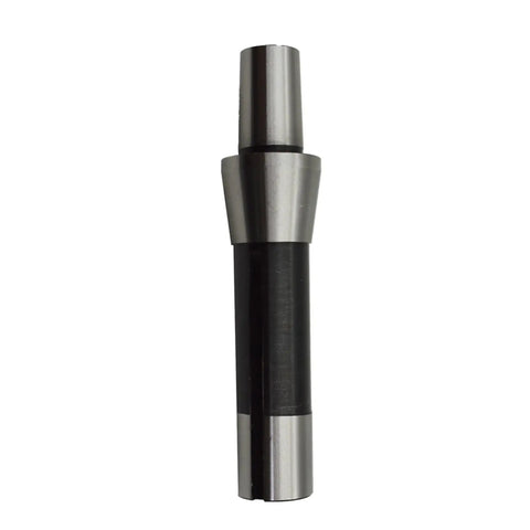 Heavy Duty R8 To JT3 Drill Chuck Arbor Reducer Adapter Fits Bridgeport Style Mills And Lathes, steel construction, vertical view.