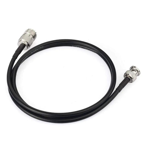 UHF Female SO239 To BNC Male Adapter Cable Pro Grade For 50 Ohm RG58 Coax, 3 Feet coiled for handheld radios