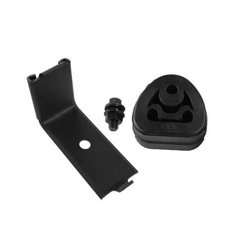 Premium Muffler Mount Exhaust Hanger Kit For Chevrolet Corvette And Cadillac XLR Models From 2005 To 2013 Includes Four Vibration Damping Hangers Plus All Necessary Bolts To Stop Rattling And Keep Your Ride Smooth And Quiet. black rubber hanger and bolt kit