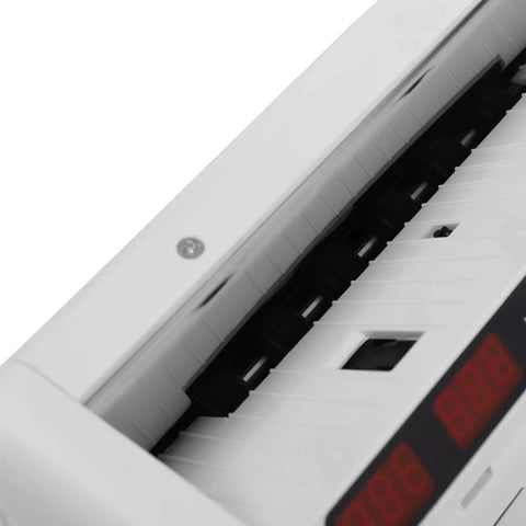 Close-up of Portable Rechargeable Cash Counting Machine With UV And MG Counterfeit Detection Multi Currency And Tickets Support Fast 800 Bills