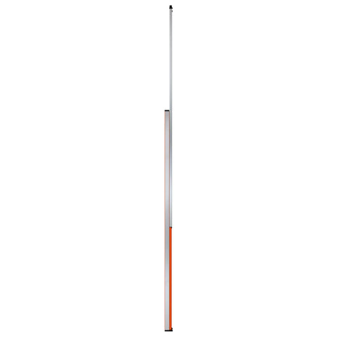 Hefty 48 To 80 Inch Telescoping Box Beam Level With Lock Tight Extension and Legit Precision Edges showing extended aluminum frame.