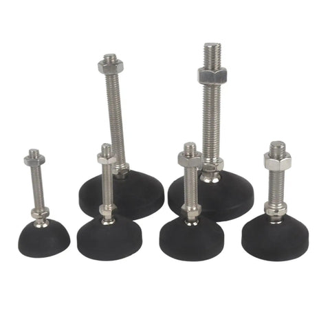 Skip The Wobble With These Universal Adjustable Leveling Feet Four Pack Featuring Tilt Base and Smooth Ride Nylon Tops for Cabinets Tables and Home Appliances Fixes Crooked Floors Instantly Solid Carbon Steel Core.