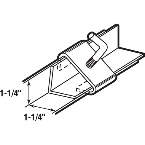 Heavy Duty Bed Frame Rail Clamp Kit Snugs Tight On One And One Quarter Inch Steel Rails Zinc Plated Rust Shield detailed view.