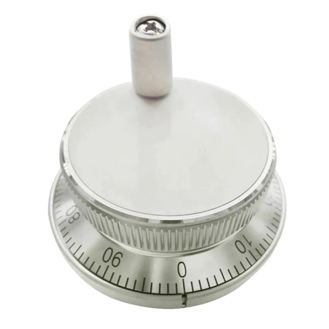 Electronic Hand Wheel Encoder For CNC Machines 5V Pulse Generator Rotary Encoder with ultra thin metal gear, silver, 60mm