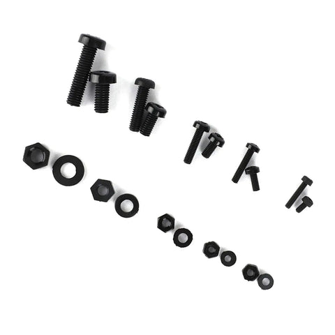 Rock Solid 270pc Nylon Screw Nut Washer Assortment Kit With M4 And M5 Threaded Plastic Fasteners Perfect For Tough DIY Repairs Electronics Projects And Hardware Jobs That Need Heavy Duty Durability, black nylon screws, nuts and washers