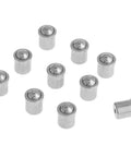 10 piece ball plunger 5mm x 6mm push fit spring plunger made from 304 stainless steel, front view