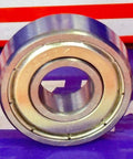 Close-up of 6000ZZ ball bearing from 100-Pack 6000ZZ Ball Bearings C3 ABEC-3 Low Noise - Electric Motor Use, showing chrome steel finish.