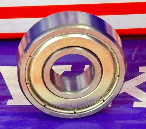 Close-up of 6000ZZ ball bearing from 100-Pack 6000ZZ Ball Bearings C3 ABEC-3 Low Noise - Electric Motor Use, showing chrome steel finish.