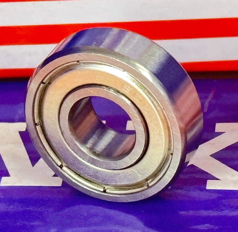 Close-up of 100-Pack 6000ZZ Ball Bearings C3 ABEC-3 Low Noise for electric motor use, showing shielded chrome steel construction.