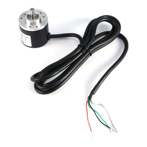 Incremental Rotary Encoder 600PPR Optical Encoder With 6mm Shaft 5V To 24V Wide Voltage Range AB Two Phase Output and cable