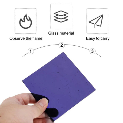 Cobalt Glass Sheet For Lab Experiments, Blue Glass For Flame Color Testing And Filtration, Protective Chemistry Supply For Industrial Cement And Steel Production, Lightweight And Portable Lab Gear For Field And Shop Use, held blue glass sheet