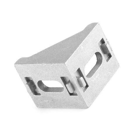 Single aluminum alloy L shape corner bracket right angle brace, part of 10 Pack Aluminum Alloy L Shape Corner Brackets Right Angle Brace Fasteners For Furniture, Heavy Duty Durable Shelf Supports For Cabinets And DIY Projects, Easy Install