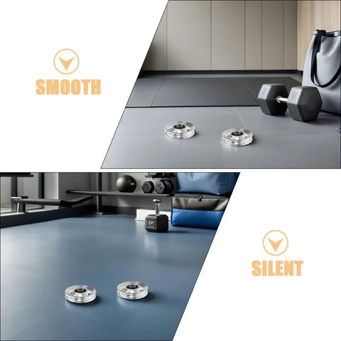 Silent Aluminum Pulley Wheel Pair For Cable Machines 90mm 3.54 Inch Rope Roller For Home Gym Pulley Systems Quiet Bearing Wheel For Weight Lifting And Fitness Equipment shown with smooth silent gym use