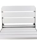 16 Inch Foldable Shower Seat Wall Mounted For Adults With 400 Lb Max Load Easy Drop Down Design Heavy Duty Waterproof Wood And Stainless Steel