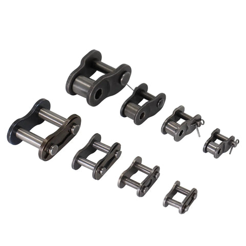 Five Piece Offset Half Link Roller Chain Connectors For 08A Chain Half Inch Pitch ANSI 40 Carbon Steel With Electroless Black Finish