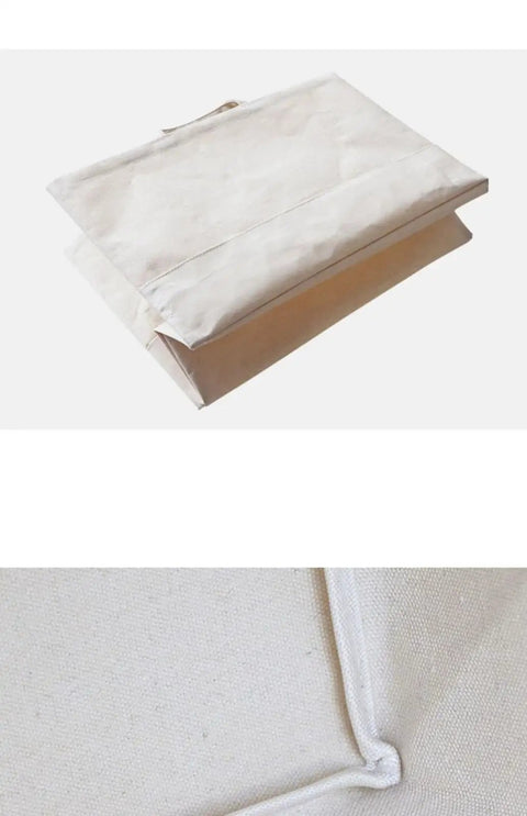 Slim Fabric Storage Bins With Comfort Handles Narrow Closet Organizers For Shelf And Cabinet Durable Canvas Containers That Slide Smoothly Into Tight Places For Zero Fuss Living, folded white canvas design.
