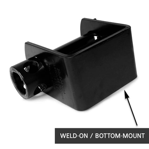Heavy Duty Weld-On Winches for Flatbed Trailer Pack of 4, bottom-mount tie-down winch with powder coat for rough roads.