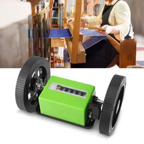 Super Smooth Digital Rolling Meter Counter With Kickass Six Digit Display For Precise Textile And Faux Leather Length Measurement Zero Hassle Tracking And Nail It Exactness On Every Yard, green meter counter for fabric measurement.