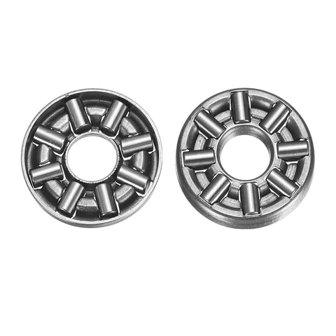 Needle Roller Thrust Bearings With Washers Set 5Mm Bore 15Mm Outside Diameter 4Mm Total Thickness, two bearings visible