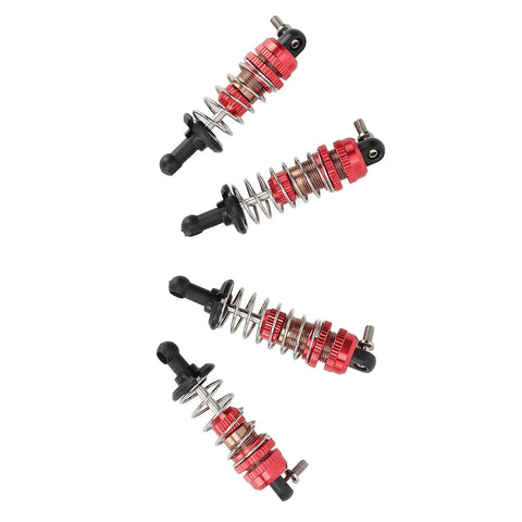 Beefed Up Hydraulic RC Shock Absorbers Front And Rear 53mm 59mm Aluminum Alloy Damper Red Suspension Upgrade With Hydraulic Damping
