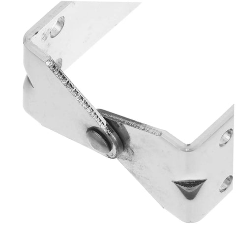 PRETYZOOM Industrial Oven Door Metal Hinge Heavy Duty Stainless Steel U-Type Hinge Replacement For Baking Drying Equipment Kitchen Appliance Hardware Accessory close-up view of hinge joint and mounting hole.