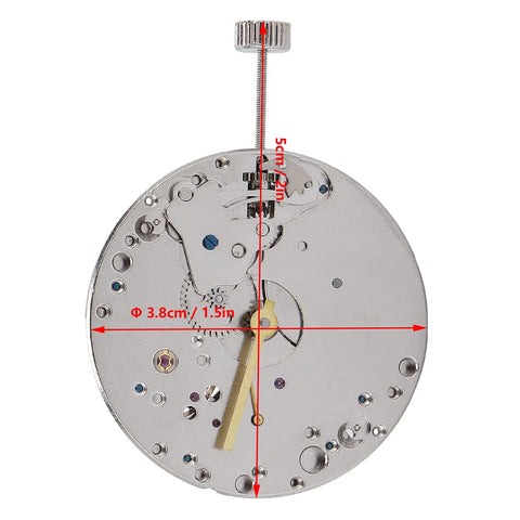 Highly Precise Mechanical Watch Movement Replacement For Pros In Watch Maintenance Durable Alloy 1.5 Inch Diameter
