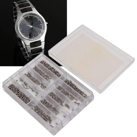 Level Up Your Watch Game With This Heavy Duty Stainless Steel Screw Repair Kit Featuring An Organized Labeled Case For Quick Fixes And Tidy Small Parts Storage.