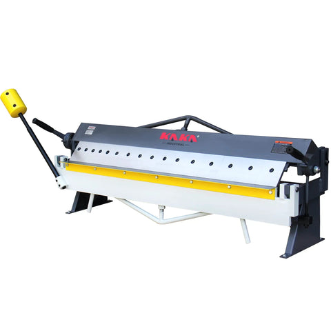 Built Tough 48 Inch Box And Pan Sheet Metal Brake Handling 16 Gauge Mild Steel With Quick Swap Fingers and Zero Drag Blade Gap Adjust For No Hassle Fabrication On A Busy Shop Floor, side view