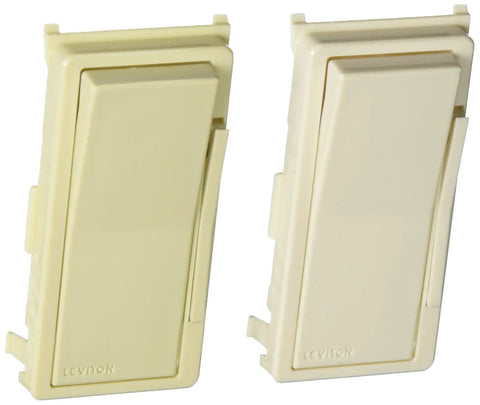 Pair of beige switches resembling the Digital Dimmer Switch For 0-10V LED And Fluorescent Ballasts With Bluetooth Control, DD710-BDZ White.