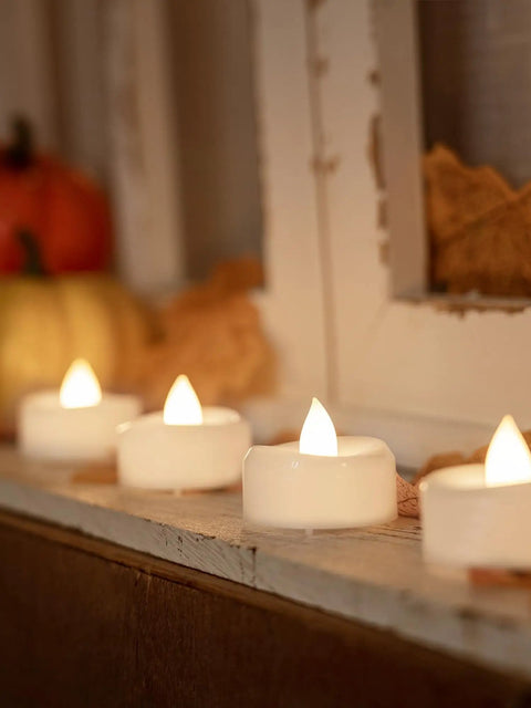 Bulk 100 LED Tea Lights Battery Operated Flameless Tealights With Realistic Flicker For Weddings Parties And Holiday Decor