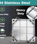 Recessed Drain Inspection Chamber Cover With Frame For Lawn Tile And Wood Floors 5cm High 65x65cm Size Heavy Duty Aluminum Paving Manhole Cover