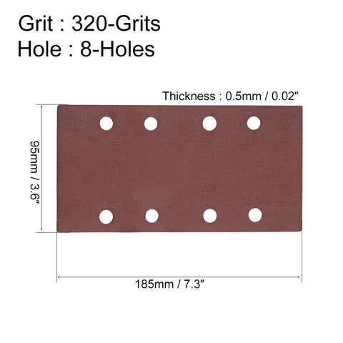 Kickstart Your Garage Builds With These Flat Out Smooth 320 Grit Sandpaper Sheets For 1/3 Inch Random Orbital Sanders featuring 8 holes.