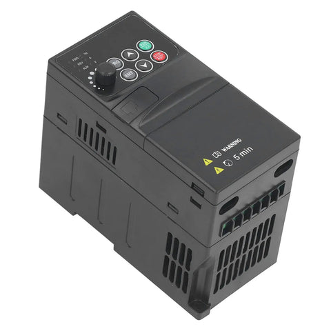 Flame Resistant ABS 3 Phase VFD Inverter 3.7KW Motor Speed Controller For Pumps And Fans 320 To 460V Input 0 To 380V Output Stable Frequency Drive For Industrial Motor Control, black unit