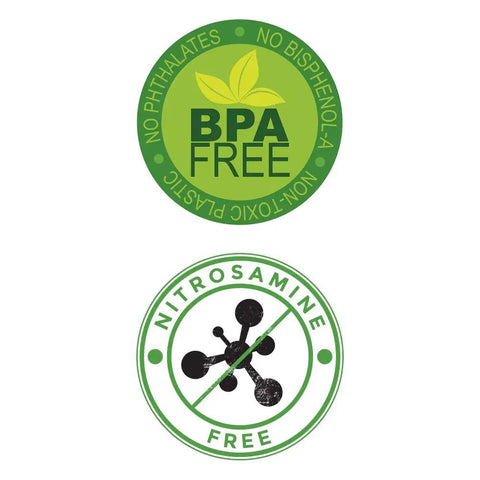 BPA and nitrosamine free logos for Refrigerator Water Filter Replacement Compatible With Samsung HAF CIN Filters 2 Pack