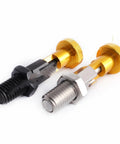 Heavy Hitter M6 M8 M10 Self Locking Spring Plunger With Premium Aluminum Knurled Knob, two indexing pins visible from side.
