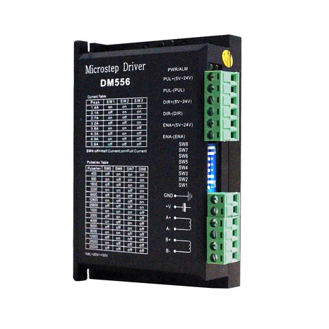 DM556 CNC Stepper Driver for Nema 23, 24, 34 motors, 128 microsteps for precise control in CNC applications
