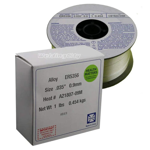ER5356 Aluminum MIG Welding Wire 1 Lb Spool 0.035 Inch Diameter for Easy Aluminum Welds Argon Or Helium Shielding Gas