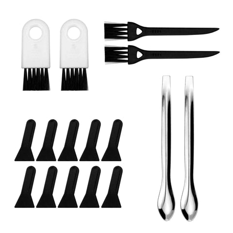 17 Piece Herb Grinder Cleaning Kit with scrapers, spoons, and brushes visible.