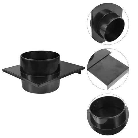 Heavy Duty 100Mm Plastic Blast Gate Valve Replacement For Dust Collection Systems And Vacuum Cleaners Effortless Airflow Control black valve with flat base