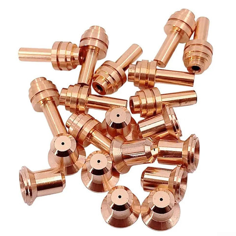 23 Piece Plasma Cutter Consumables Kit For AirForce 400 Plasma Cutters featuring copper electrodes and nozzles