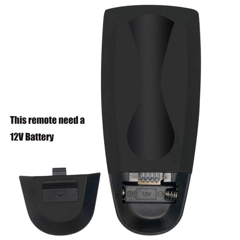 Back of IR Replacement Remote For Hampton Bay Ceiling Fan With Reverse Button, battery compartment visible, cover removed.
