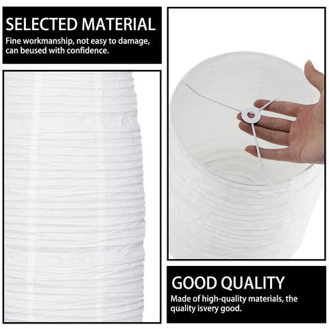 Foldable Rice Paper Floor Lamp Shade In Minimalist Modern Style, hand demonstrating lightweight and durable paper structure