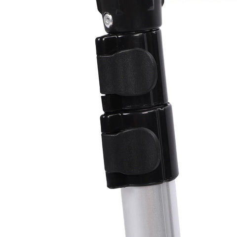 Close-up of the locking mechanism on the telescopic handle of the Saluaqui Digital Measuring Wheel High 9999 9M 9999 9FT Telescopic.