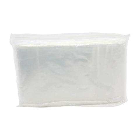 Solid Heavy Duty Clear Zip Baggies, 2 Mil Thick With Writable Fronts, packaged for storage, 1000 count, 5 by 7 inch size.