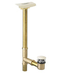 Evolution Deep Soak Max Drain 1.5 Inch Solid Brass Bath Drain With Top Mount Overflow White Finish Built Tough Tub Accessory
