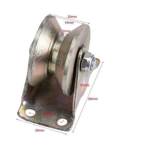 V Type Sliding Gate Rollers 2 Pack 2 Inch V Wheel Track Rail For Smooth Quiet Gate Sliding Easy Installation Durable Steel Bearings Fits Most Sliding Gate Systems shown with measurements